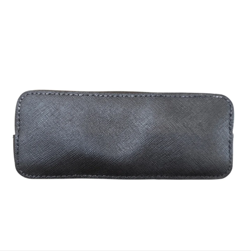 Michael Kors Cindy Dome Jet Set Black Saffiano Leather Pouch Cosmetic Case